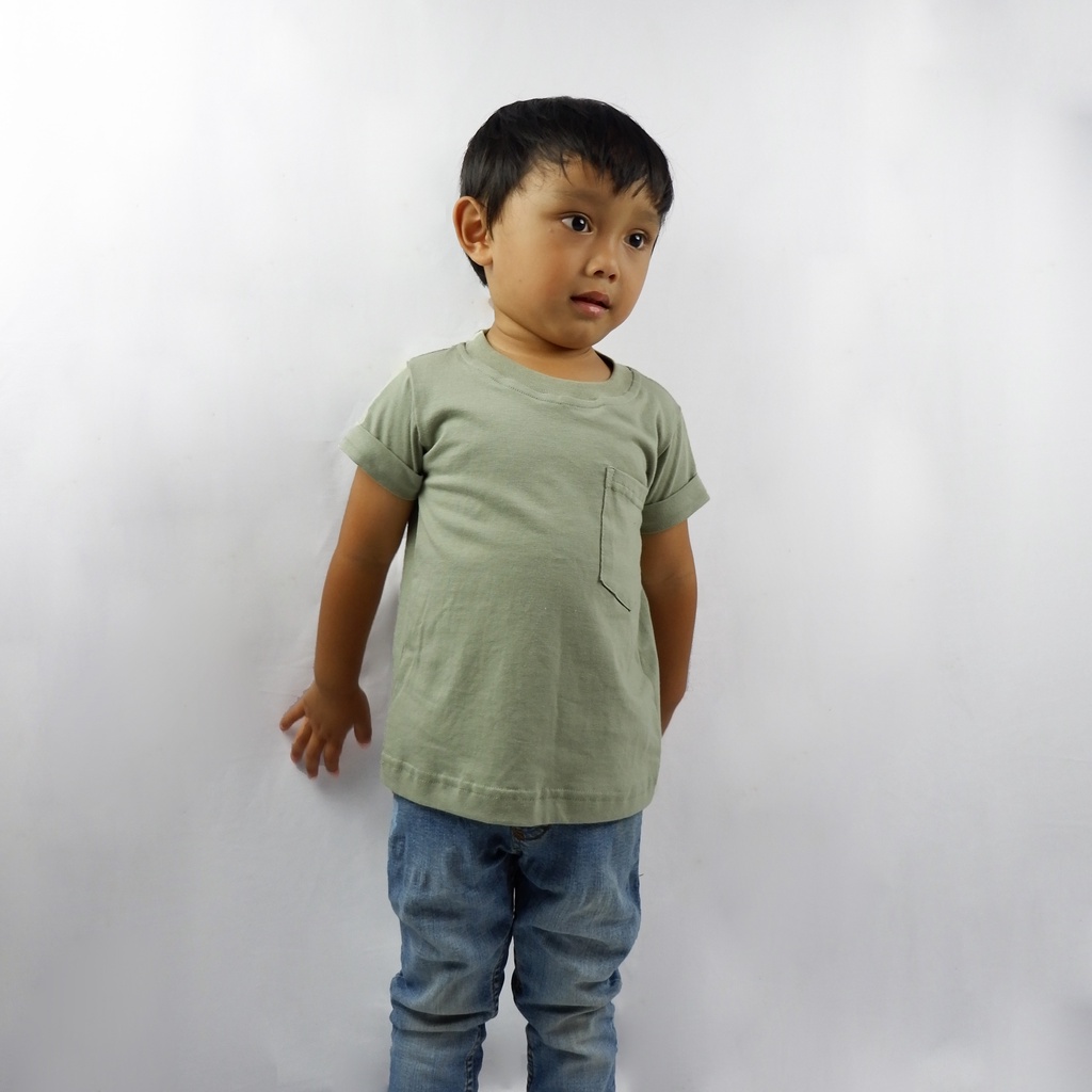 Kaos Anak Pocket Fold Cotton Combed 24s Lengan Pendek Phenom