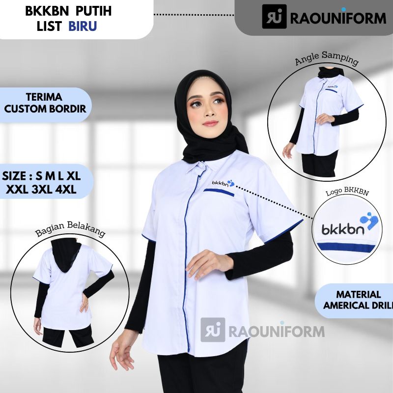 Baju Kerja Wanita/Baju Kerja BKKBN/Baju Kerja Wanita Pria BKKBN/Seragam BKKBN Lengan Panjang/Baju Kerja PDL BKKBN Panjang Pendek