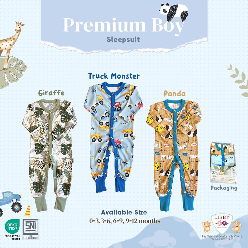 Libby Premium Sleepsuit Motif Boy/Girl - Bodysuit &amp; Jumper Bayi