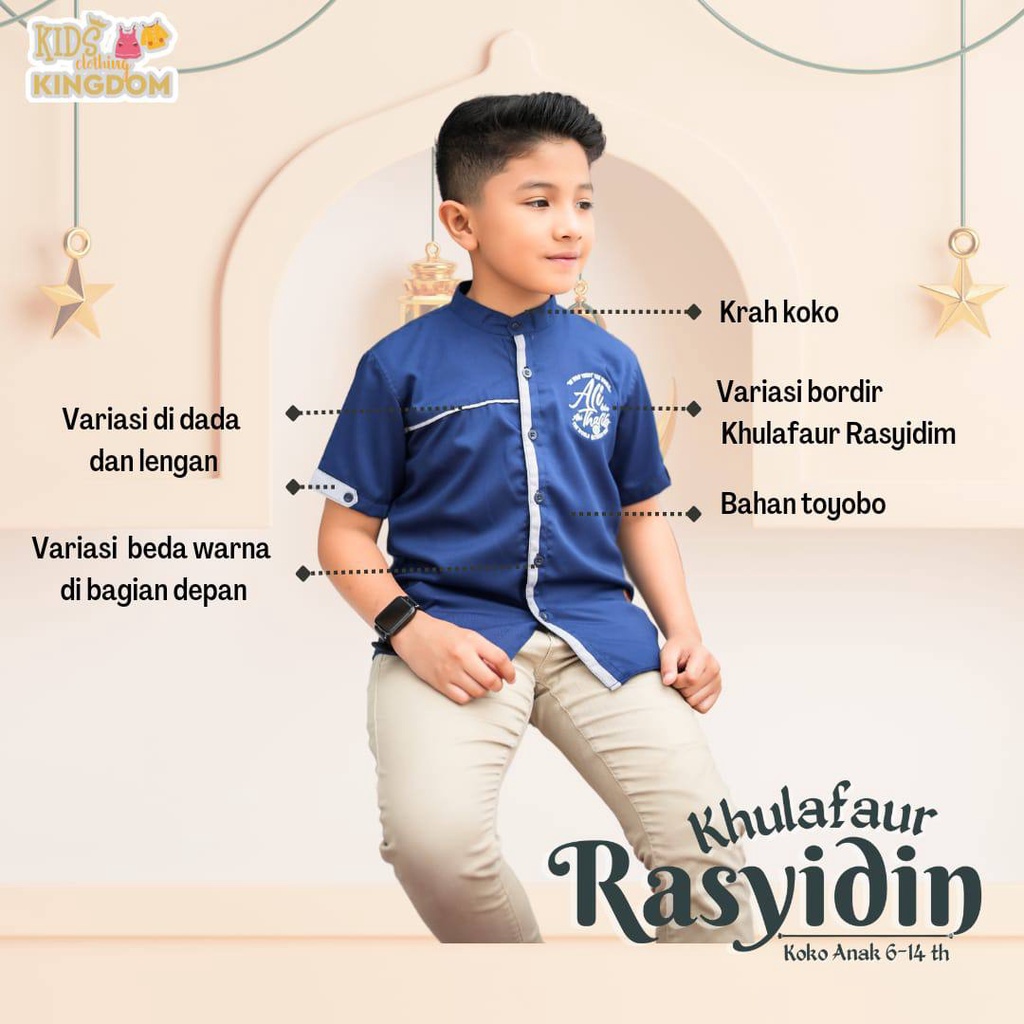 Koko anak Khulafaur Rasyidin by Kids Clothing Kingdom ( koko saja)