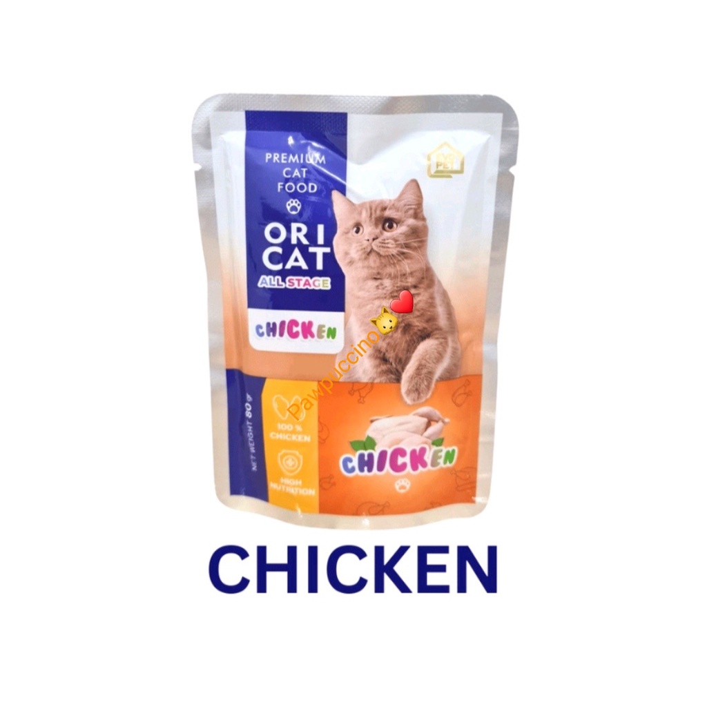 Ori cat pouch 80gr,Makanan basah(Wet food) kucing kitten &amp; adult