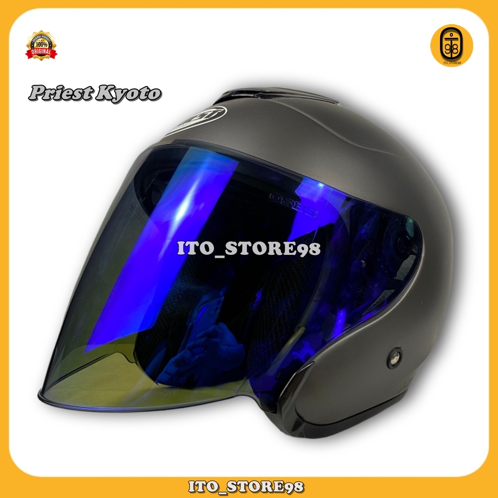 Helm Sepeda Motor Half Face Tipe Dyr Osaka / Kyt Kyoto / West Najima Helem Original Priest Untuk Pri