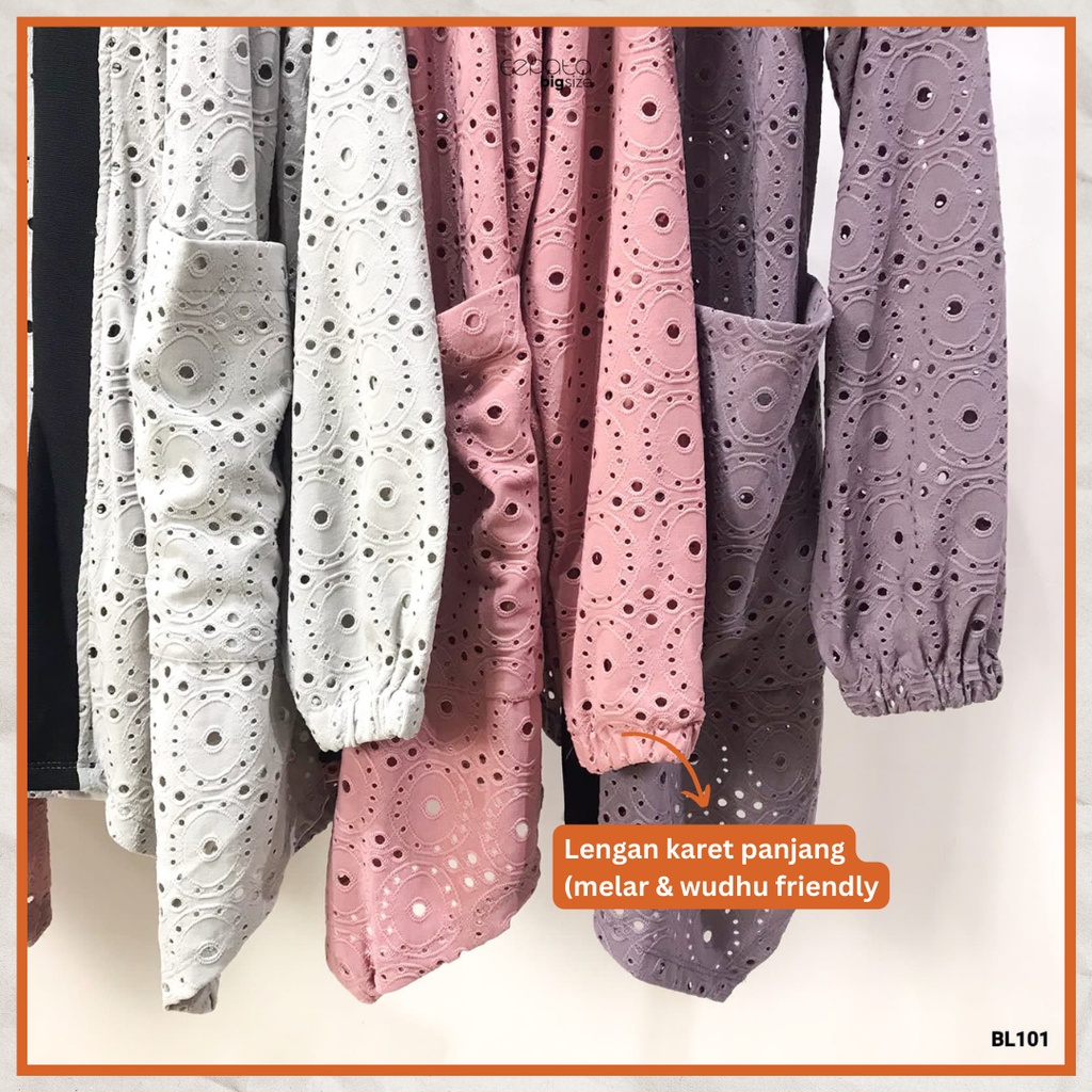 Atasan Outer Cardigan Wanita Brukat Polos List Hitam Casual Korean Style Kekinian Murah