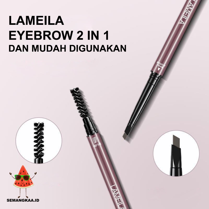 LAMEILA Pensil Alis Eyebrow 2 in 1 Waterproof And Drable LA136