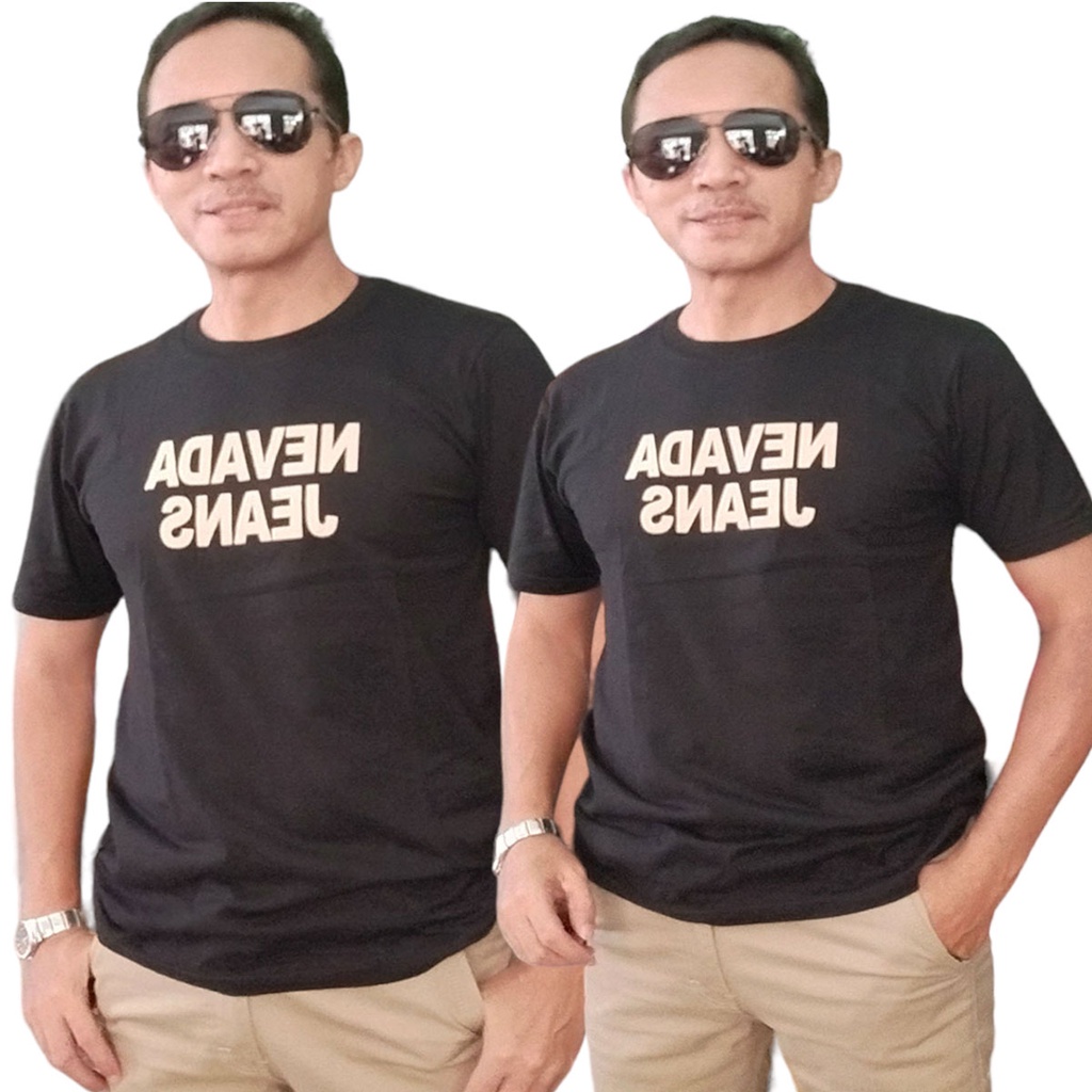 Kaos Oblong Nevaada Pria Wanita Katun Combed Obral Murah - Atasan Kaos Oblong