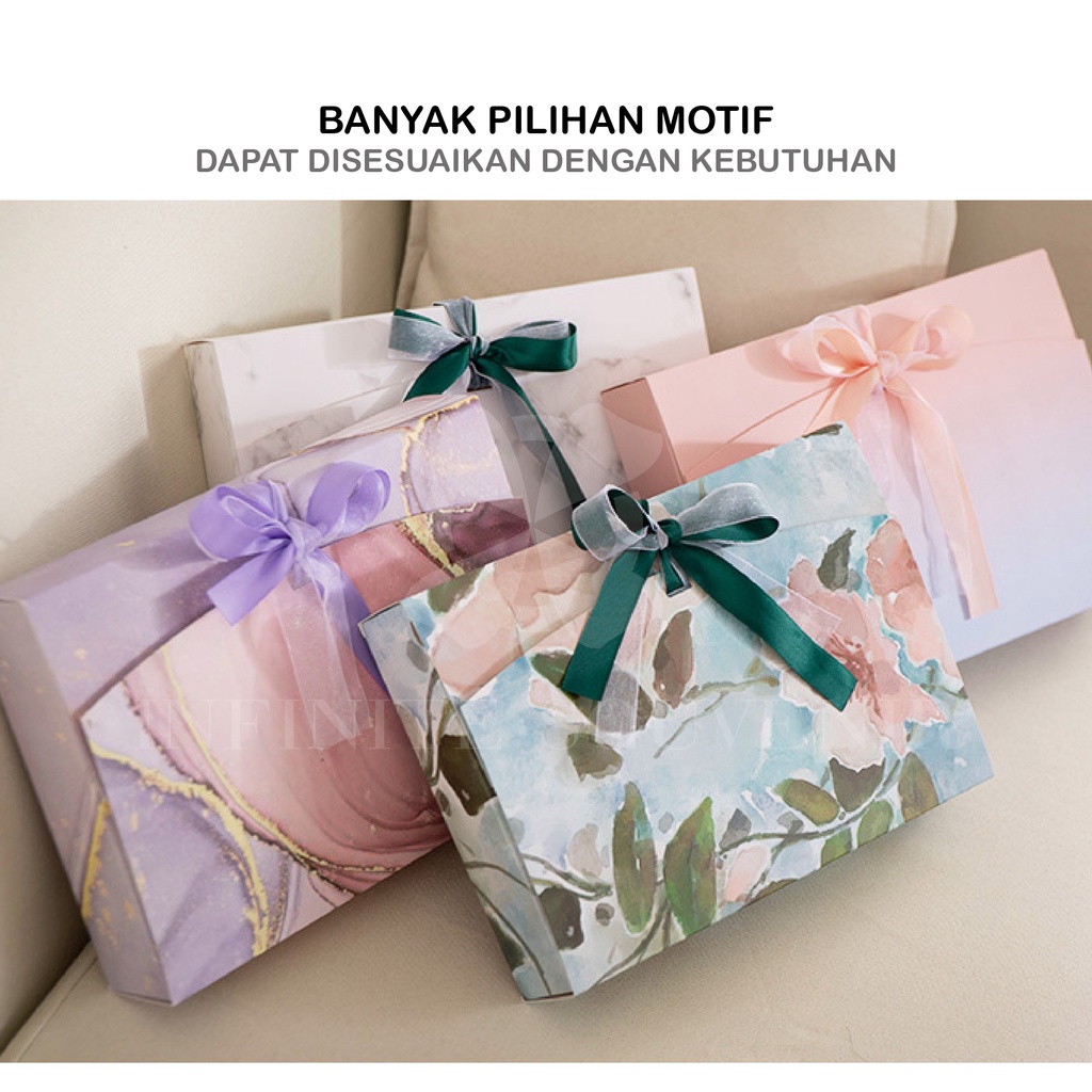 Kotak Kado Hampers Double Pita / Gift Box Hadiah Ribbon Lucu / Paper Bag Kotak Pakaian Anak / Tas Kantong / Kemasan Box Souvenir Ulang Tahun / Pernikahan / Lahiran / Valentine / Idul Fitri / Cake / Kue / Acara Kantor / Festival