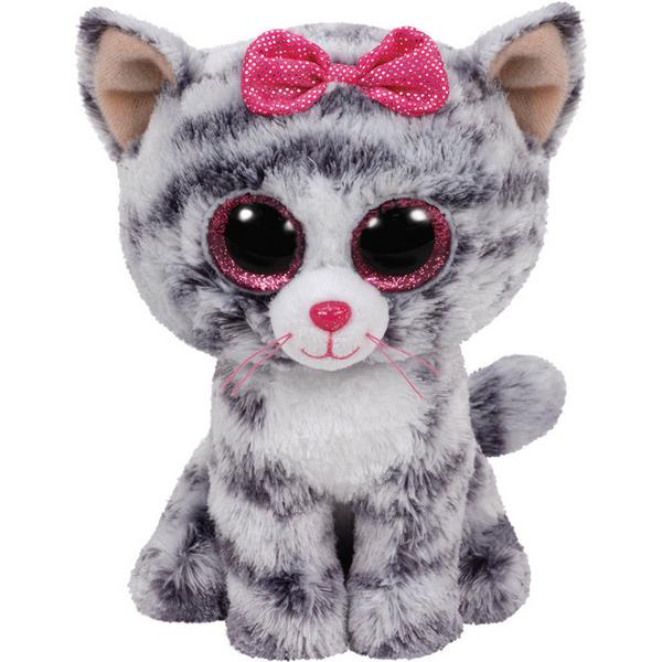 Kids&Beyond Boneka Anak - Ty Beanie Boos Kiki Grey Cat -M