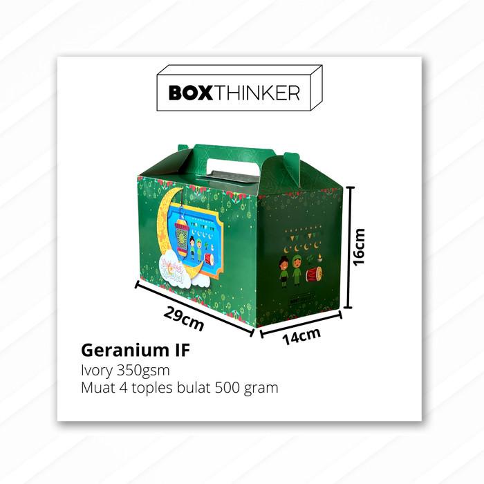 

Geranium If/Box Cookies/Box Lebaran/Box Hampers/Box Kue Kering/Kardus 001
