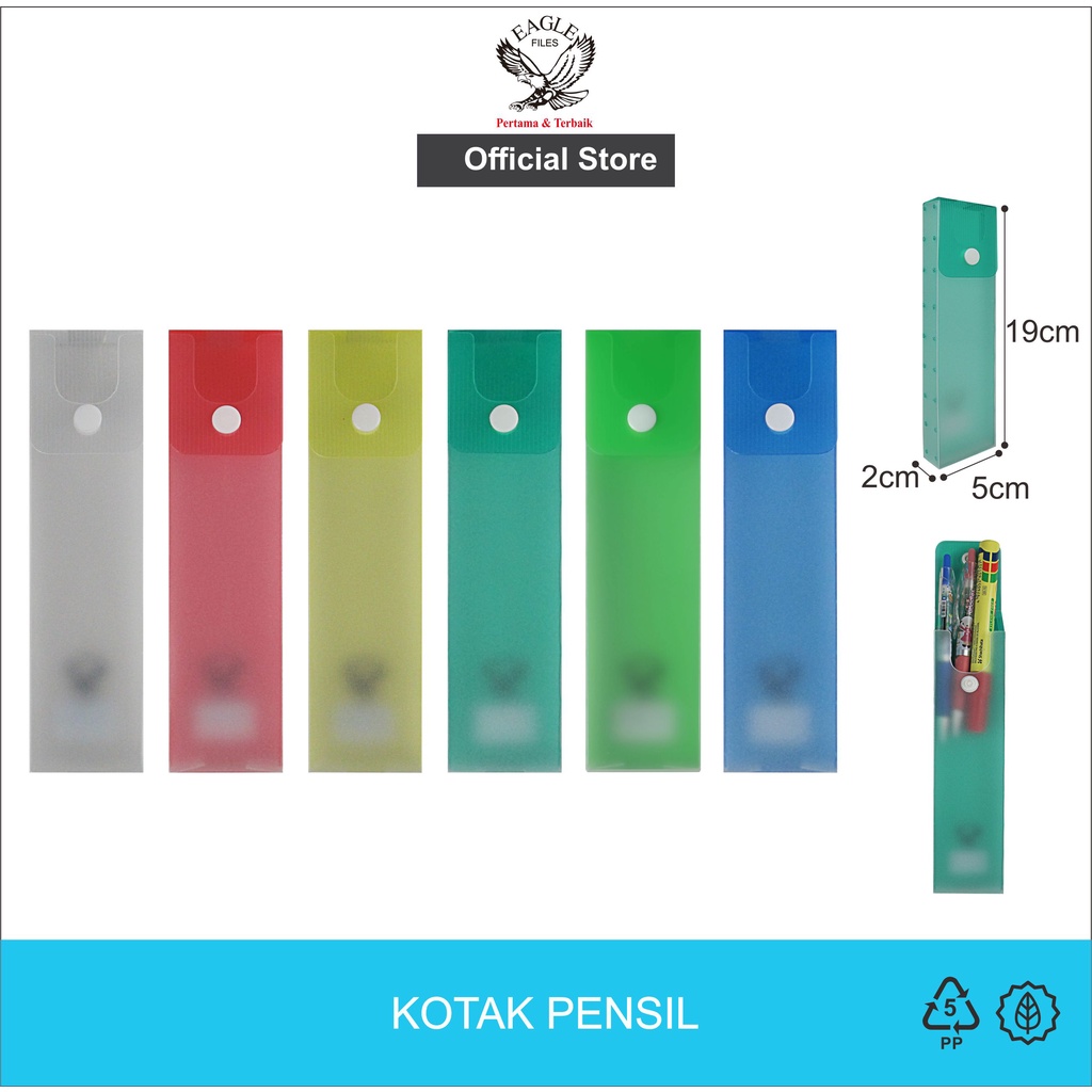 

Kotak Pensil Transparan EAGLE Tempat Tepak Pensil Case Plastik Pencil Case