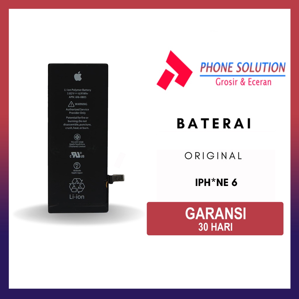 Baterai Ip 6 Original // Supplier LCD Iph - Garansi 1 Bulan