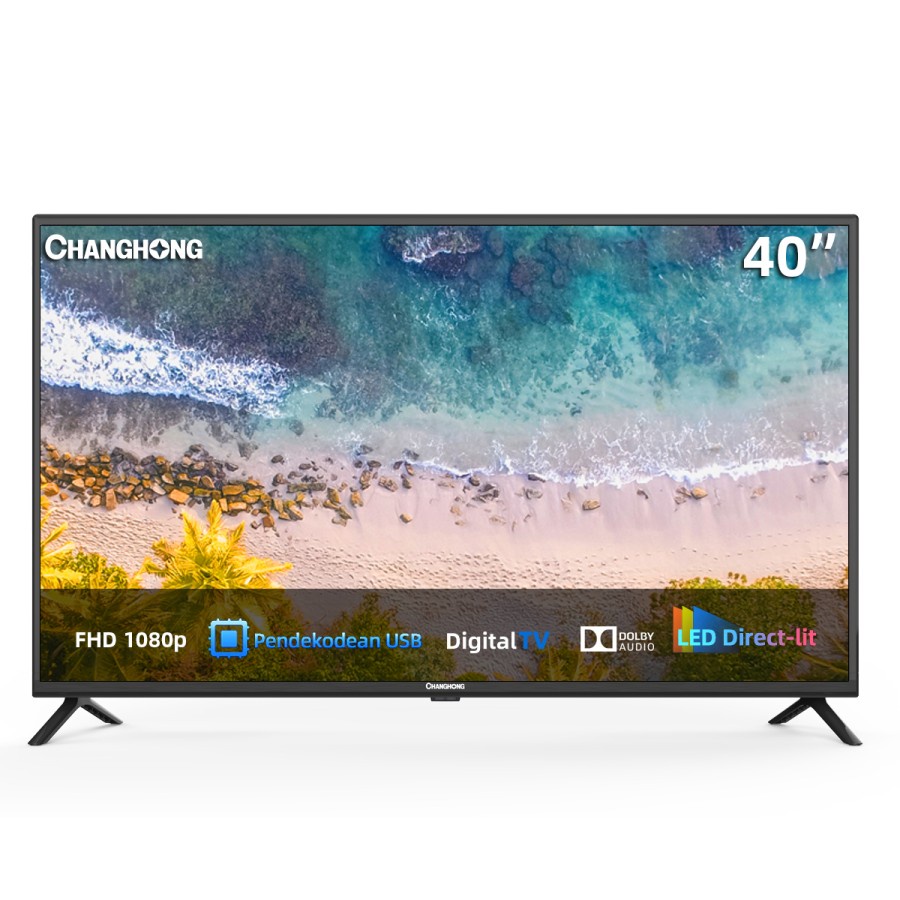 Changhong 40 Inch Digital LED TV (L40G5W) FHD TV-HDMI-USB Moive