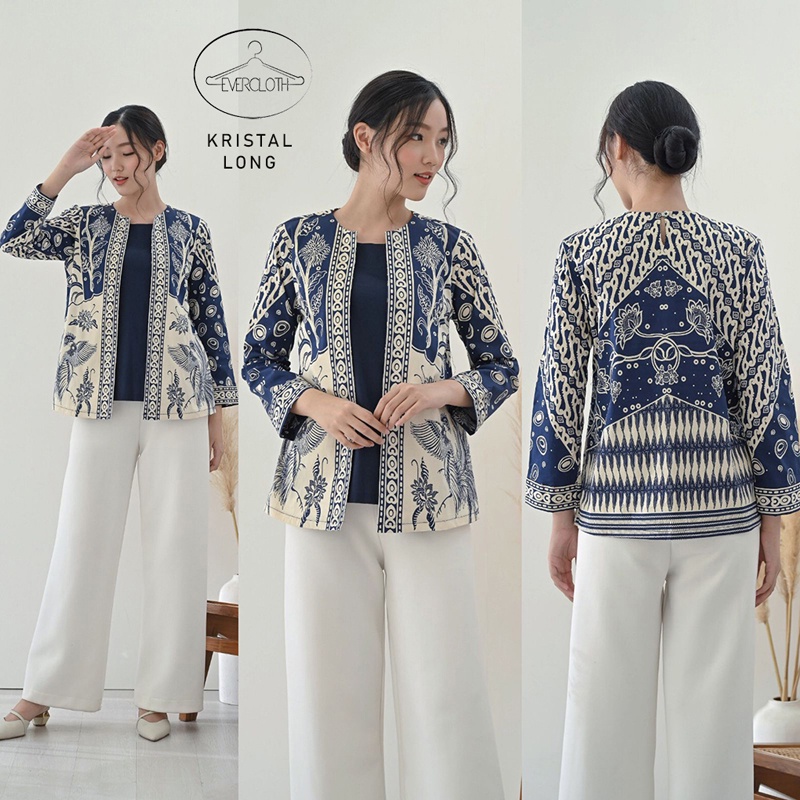 KRISTAL TOP - Atasan Batik Wanita Lengan Panjang