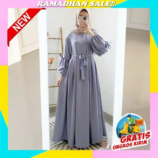 Gamis Terbaru 2023 Lebaran / Gamis Ethica Ayumi 339 Cream / Gamis Katun / Gamis Remaja / Gamis Daily