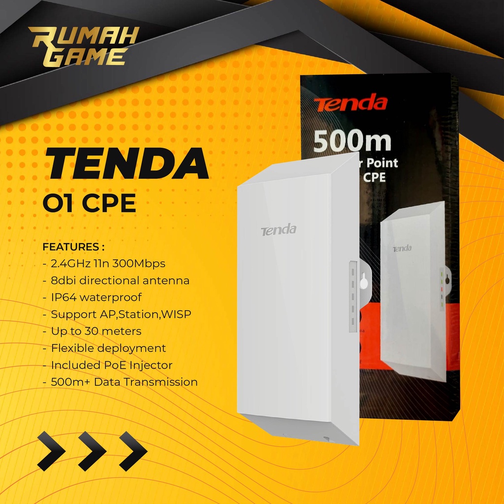 Tenda O1 500m Outdoor Wifi Extender CPE Wireless Tenda 01 Original