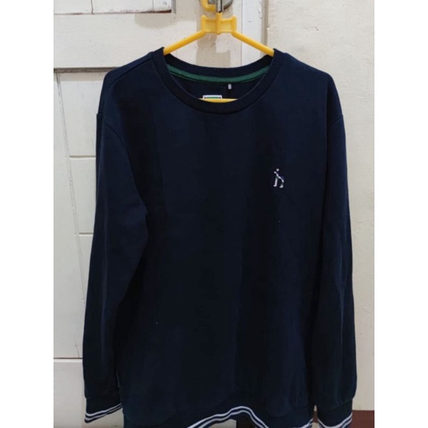 HAZZYS CREWNECK HOODIE NAVY CAKEP COWOK PRIA