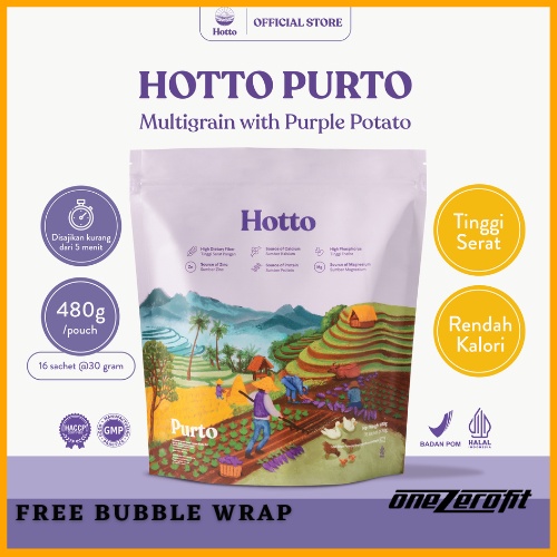 HOTTO PURTO 16 Sachet | Multigrain Ubi Ungu Purple Potato
