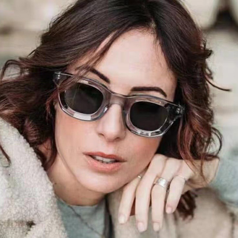 DSM Kacamata Pria Wanita 6607 Kaca Mata Bingkai Persegi Fashion Gaya Korea Sunglassess Eyewear Design Retro Murah