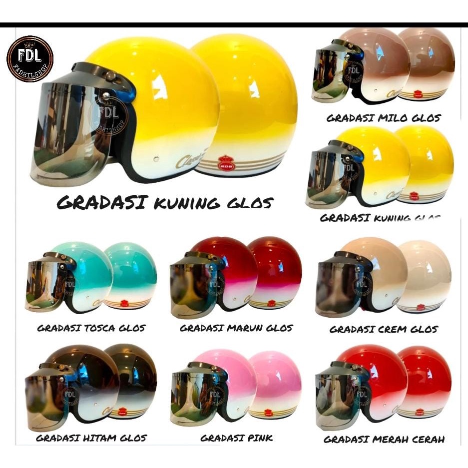 HELM BOGO CLASIK MODEL GRADASI FREE BOX