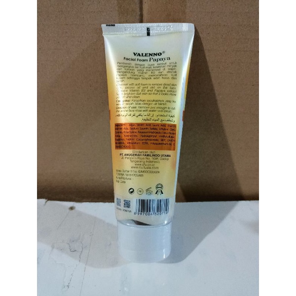 Valenno Facial Foam Papaya 100ml