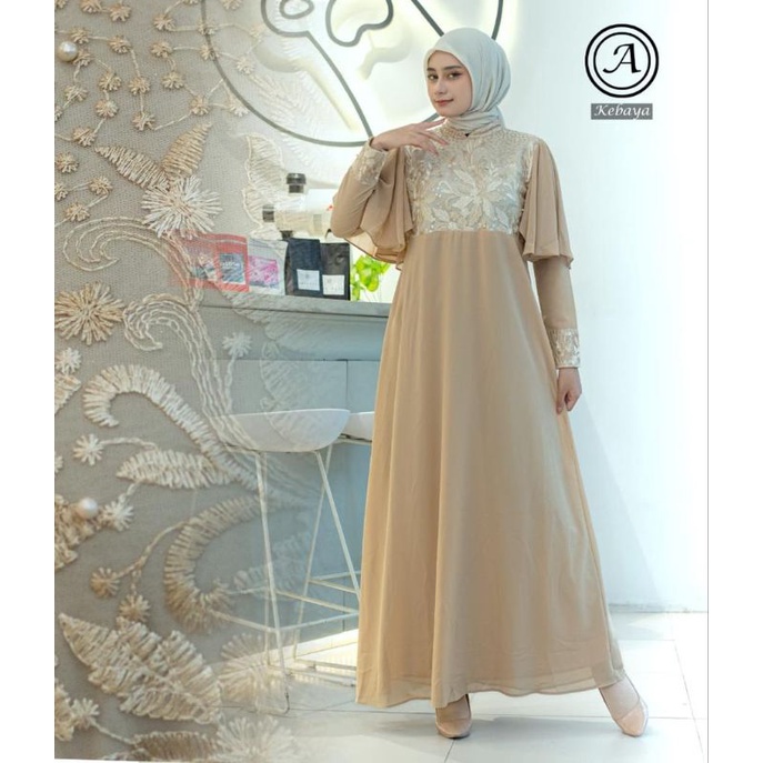 Gamis Kaila Tile Two Tone Kombinasi Seruty Baby Doll| Gamis Kondangan| Gamis Tile Two Tone| Gamis Pesta| Gamis Lebaran| Gamis Lamaran| Gamis wisuda| Gamis| Gamis Cantik| Gamis Kebaya