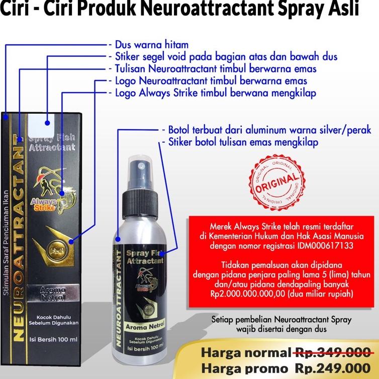 TERBARU  Neuroattractant Spray Fish Attractant Ikan Umpan Pancing Non Essen dari Always Strike