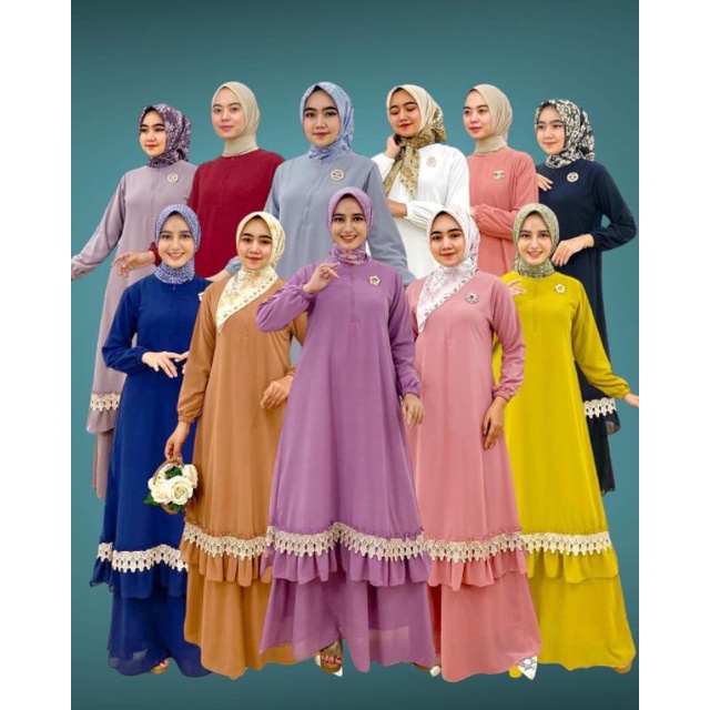 GAMIS MALAYSIA REMPEL BAWAH+RENDA CANTIK