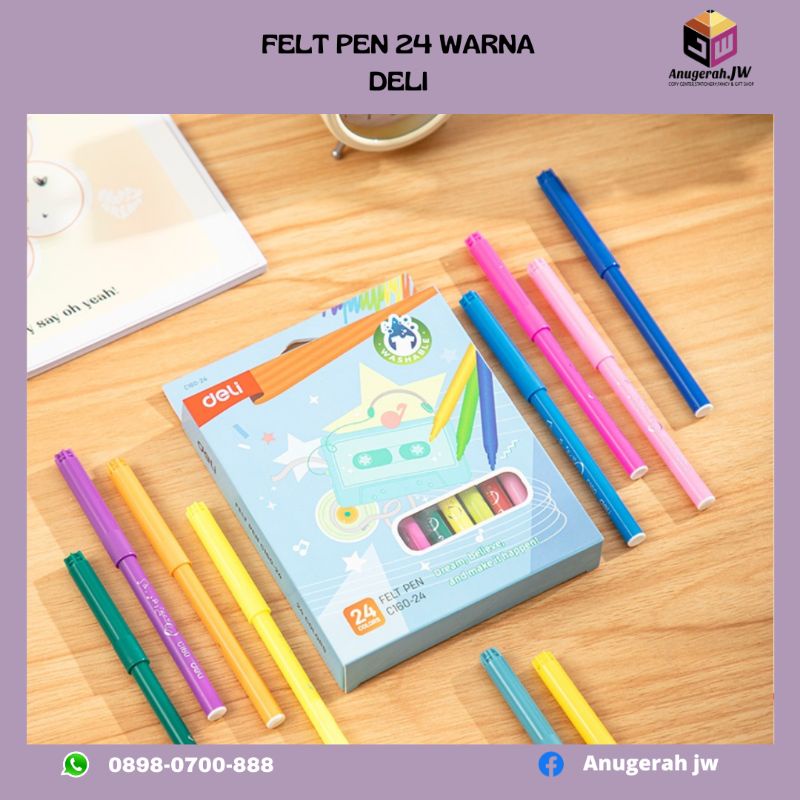 

Felt Pen 24 Warna Deli C160-24