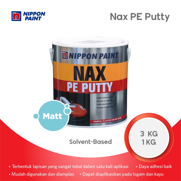 Terlaris Nippon Nax Pe Putty -1Kg- Cat Dempul Mobil Nippon Paint