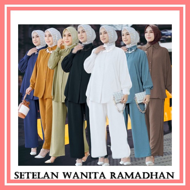 Setelan Wanita Dewasa Polos Kemeja Full Kancing Jumbo Terbaru Kekinian / Oneset Wanita Polos Viral T