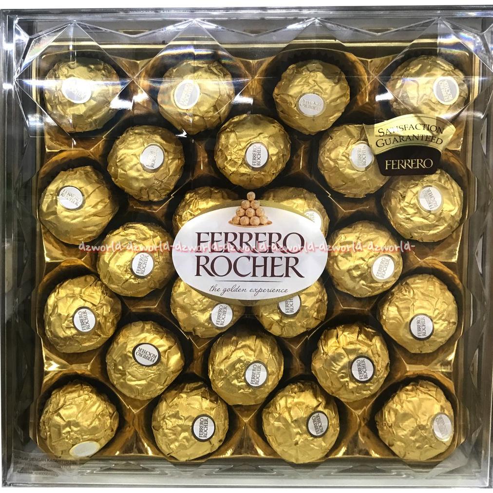 

Ferrero Rocher Chocolate Gold 24Pcs Coklat Bulat Emas Ferero Rocer Isi 24 Pcs Fererro Cokelat Kemasan Kotak Exclusive Cheeksredstore