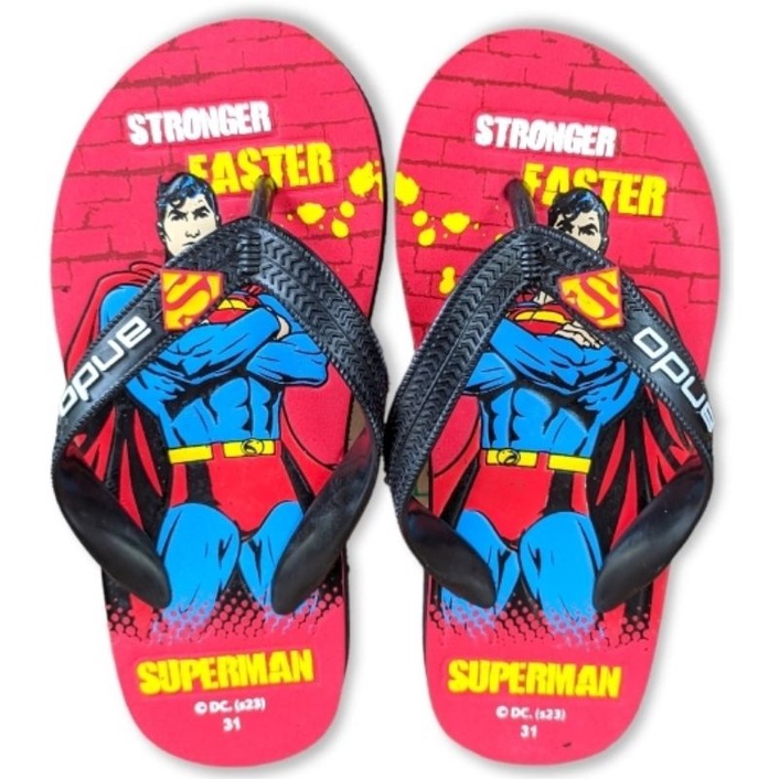 SANDAL ANAK JEPIT ANDO SUPERMAN UKURAN