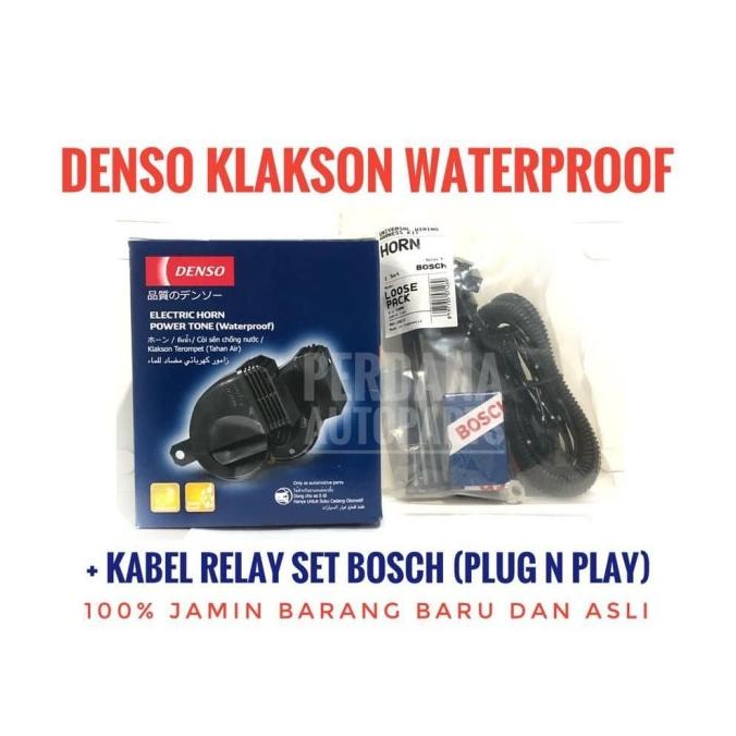 Klakson Keong Waterproof Denso + Relay Set Hella