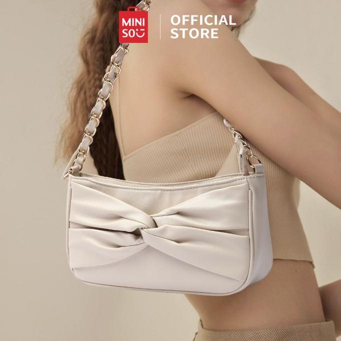 MINISO Tas Bahu Tas Selempang Tas Pundak Rantai Elegan Shoulder Bag
