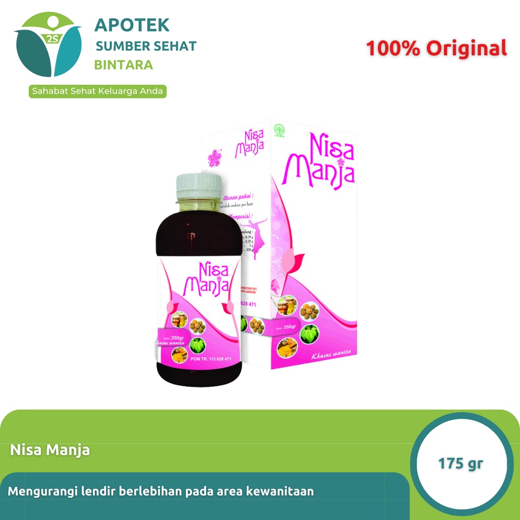 

Nisa Manja Mengurangi Lendri berlebihan pada area kewanitaan 175 gr