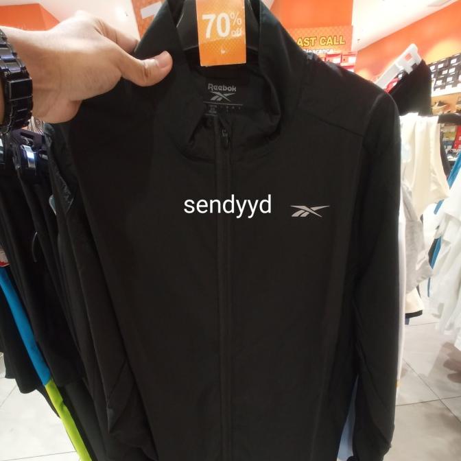 Reebok Men Running Essentials Woven Wind Jacket Jaket Olahraga