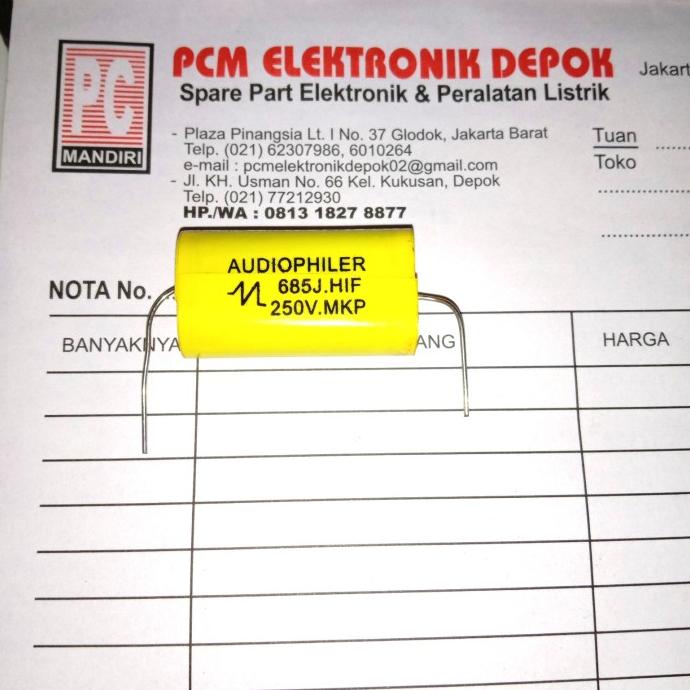 685 250 6.8uf 250v audio philer kapasitor Audiophiler Non polar pcmelektrob9090 Berkualitas