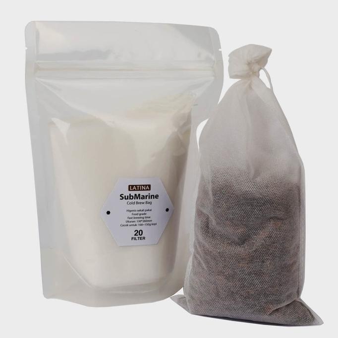 latina submarine cold& hot brew coffee filter 25cups x20 filter |gat