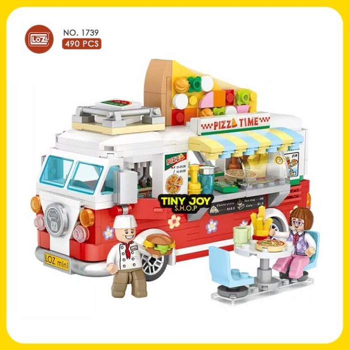 FLASH SALE LOZ ( PIZZA TIME CAR ) FOOD TRUCK SERIES 1739 MOBIL PIZA BUILDING TERLARIS