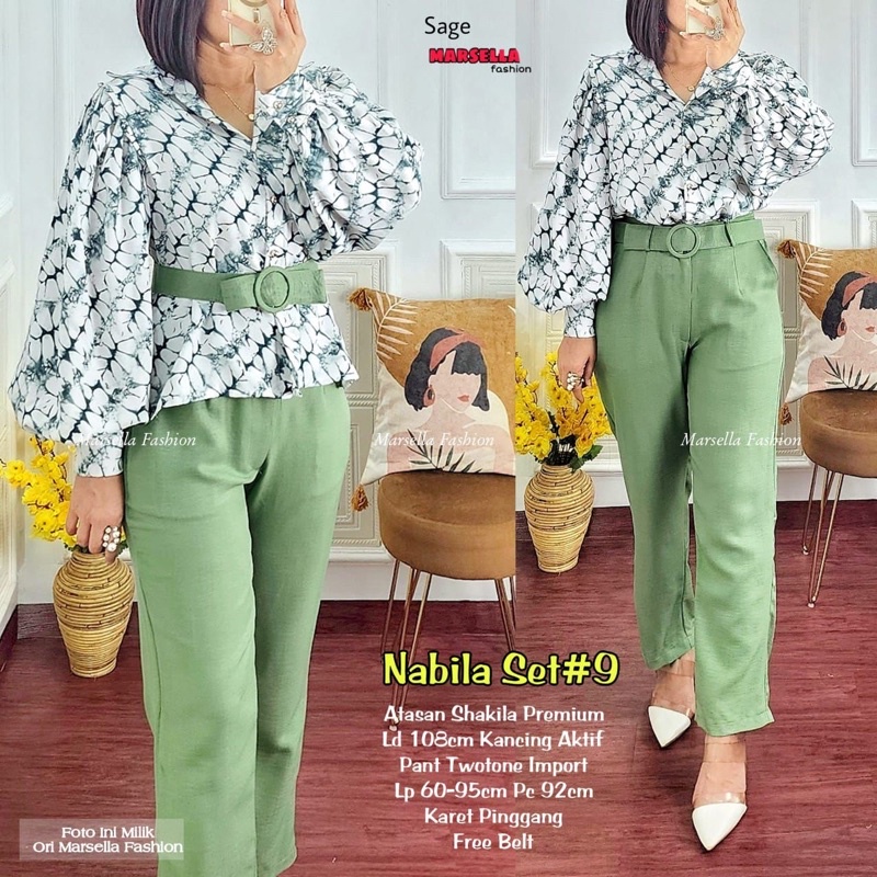 MABILA SET MARSELLA//YURI SET 7 ALFASHION// SET CELANA LENGAN BALON//BEST SELLER//