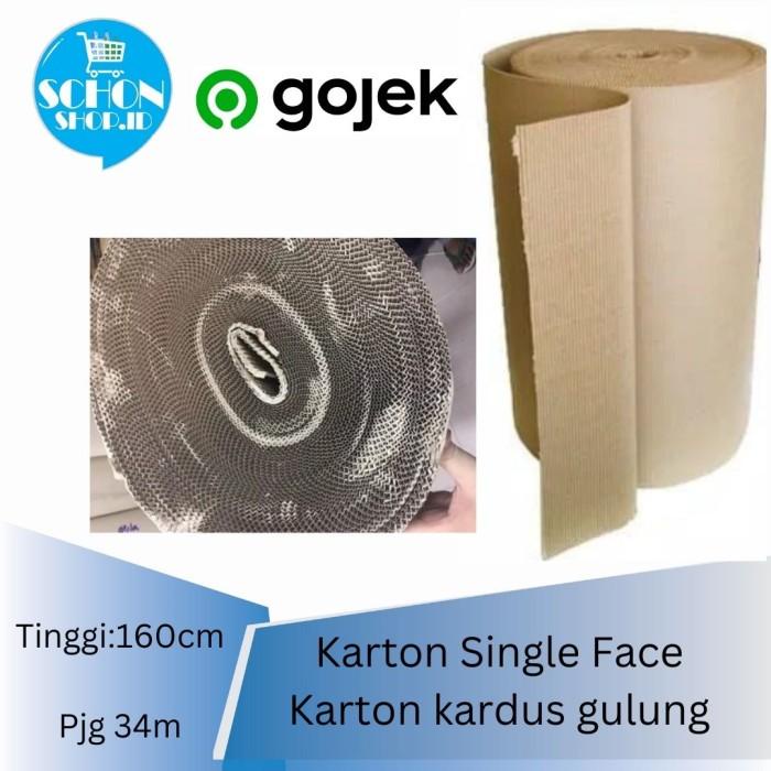 Karton single face roll Kardus Gulung Gelombang Karton Packing Rol Dus