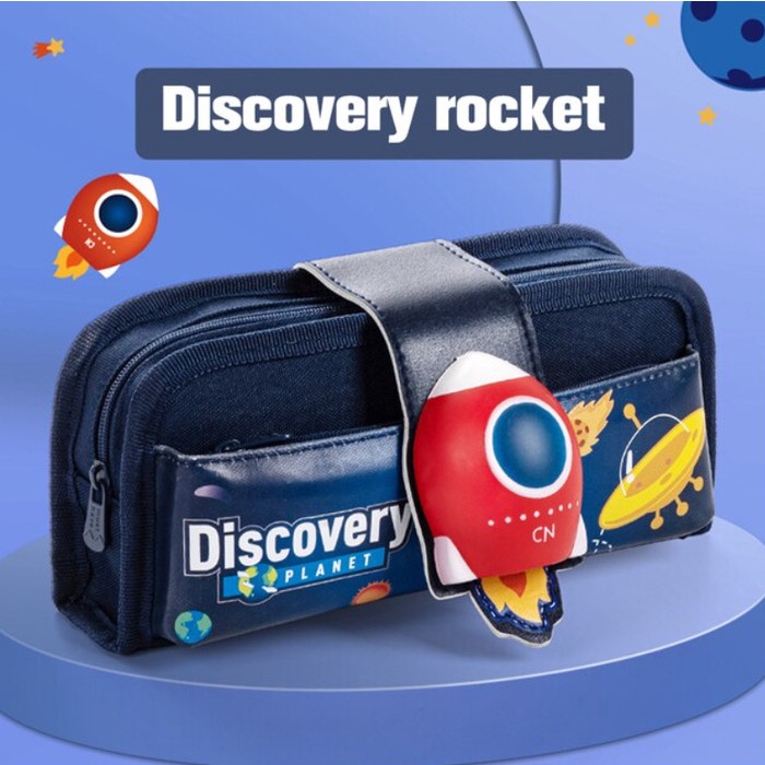 

KT- Tempat Kotak Pensil Anak Karakter Lucu unik squishy 3D Waterproof CS05 - DICOVERY ROCKET TERBARU