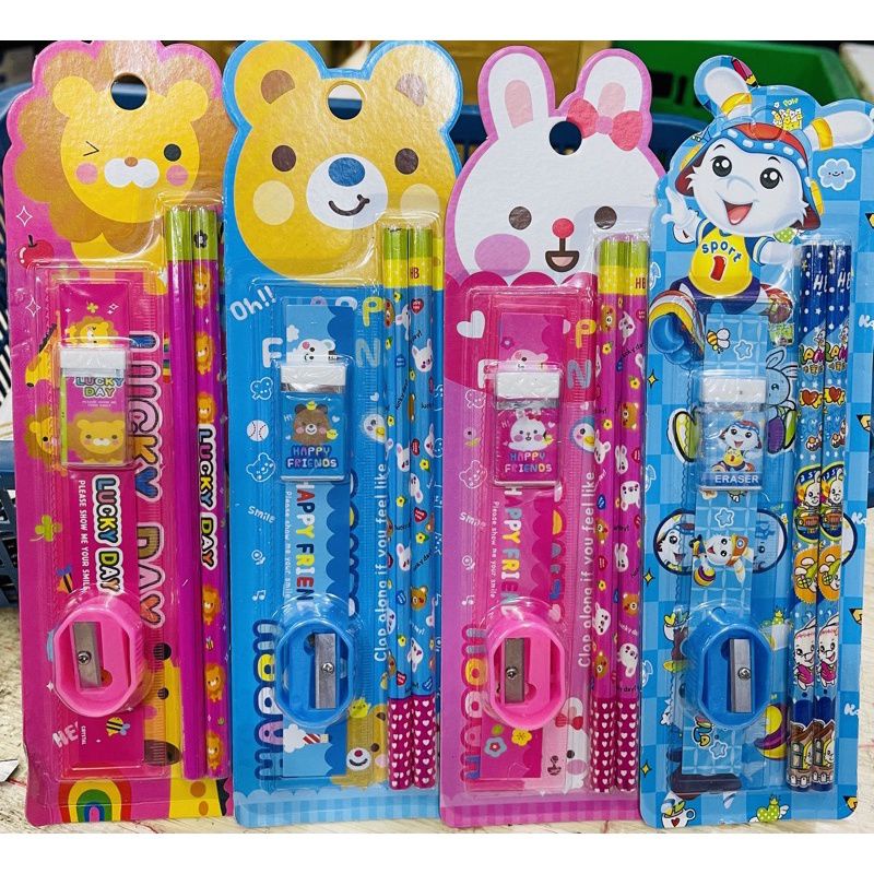 

Pensil Set 5in1 / Alat tulis anak 5in1 kode 303