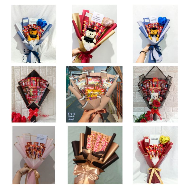 

buket jajan/Bouquet jajan/buket wisuda/buket ultah/buket mini/parsel