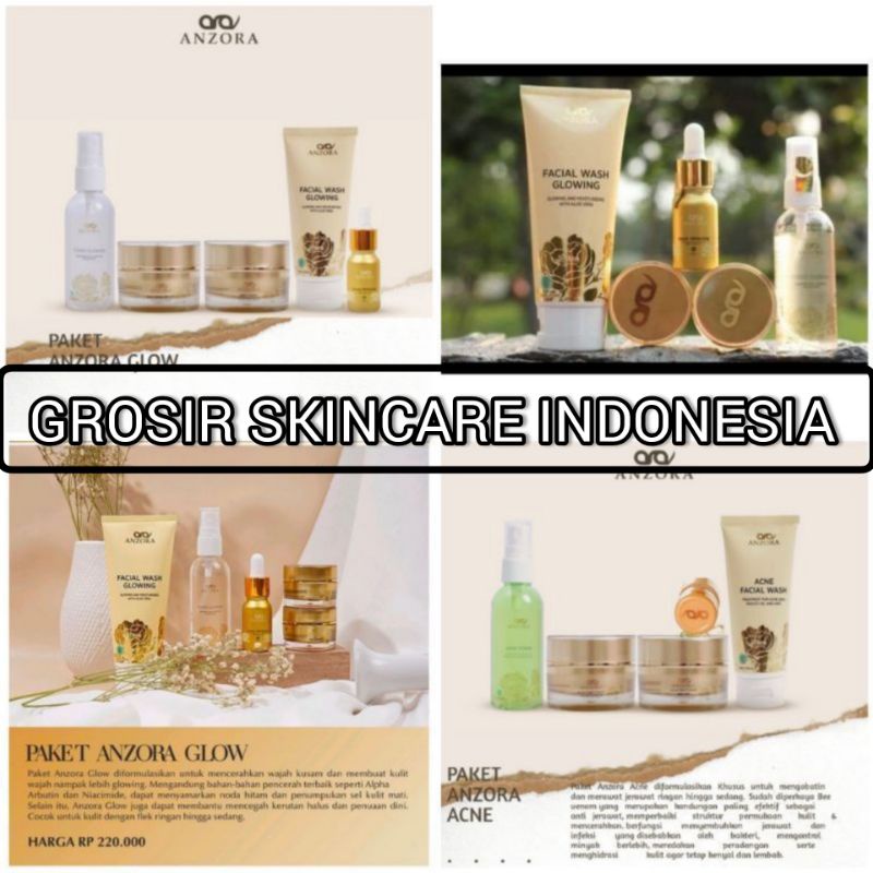 Anzora/Anzora skincare/Skincare Anzora/Anzora glow bpom/anzora glow/anzora acne/paket wajah anzora
