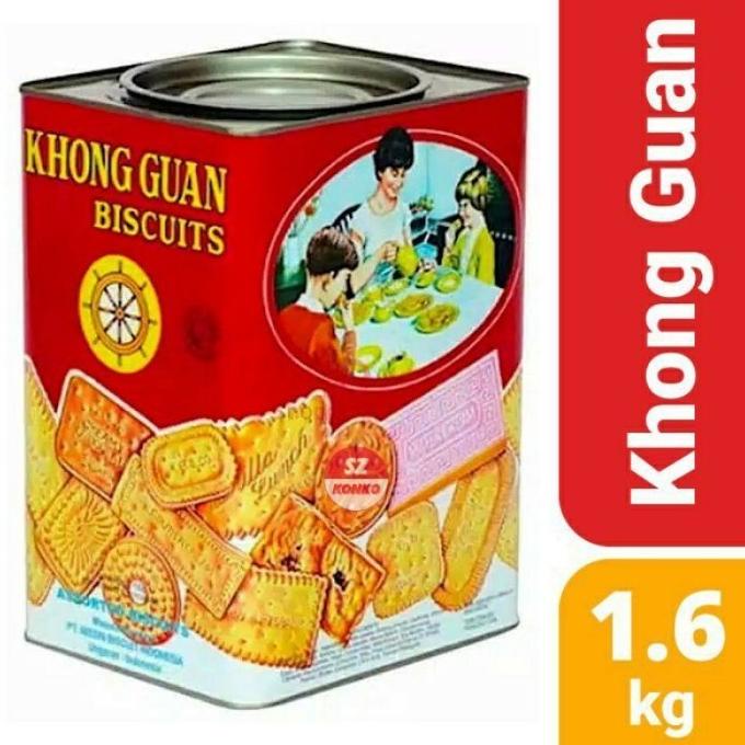 KUE KALENG BISKUIT KHONG GUAN KALENG BESAR 16000GR WAFER KUE BUAH TANGAN EL09I09A82L