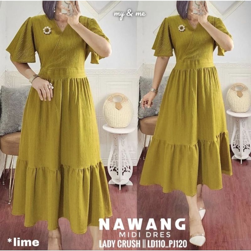 Nawang dress original by my & me / dress lady crush import /kimono dress import