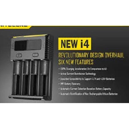 Nitecore I4 Charger Baterai 18650 / Battery / Batre Vape Vapor