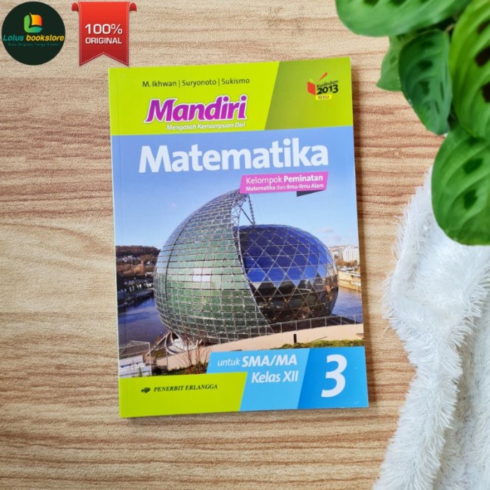 MANDIRI MATEMATIKA PEMINATAN SMA KELAS 12 - BUKU ERLANGGA ORIGINAL -