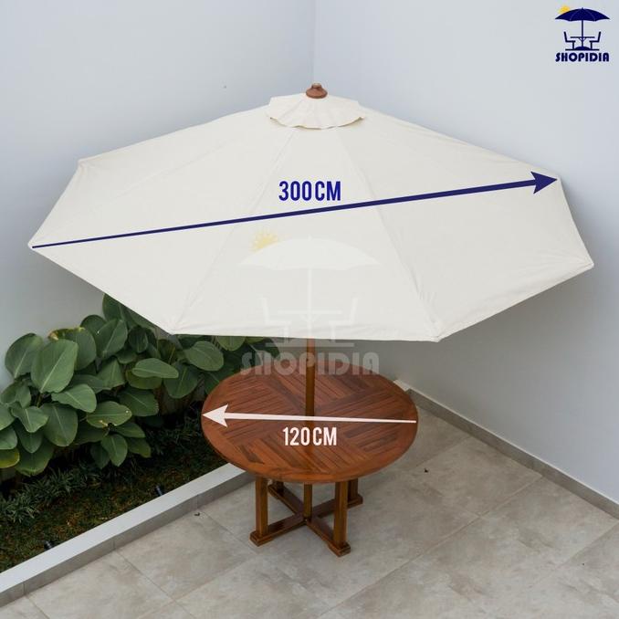 Meja & Kursi Jati Payung Taman