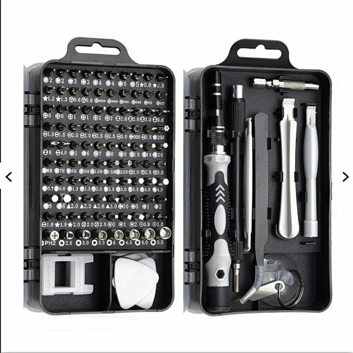 yalku screwdriver set obeng set reparasi hp laptop 115 in 1